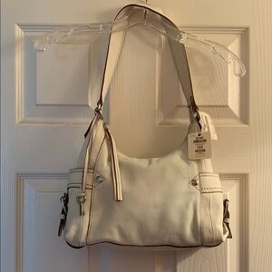 Fossil Lilly White Leather Shoulder Bag